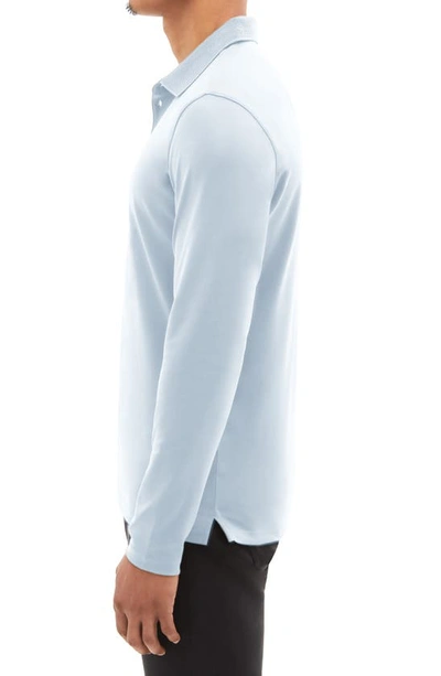 Robert Barakett Georgia Long Sleeve Polo In Blue Haze