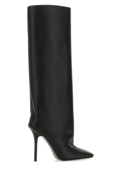 Shop Attico The  Woman Black Leather Sienna Boots