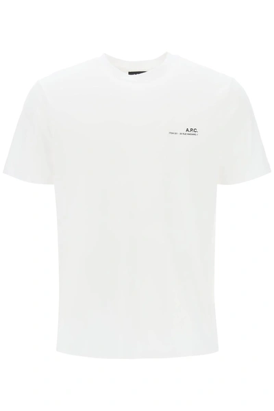 Shop Apc A.p.c. Item T Shirt With Logo Print