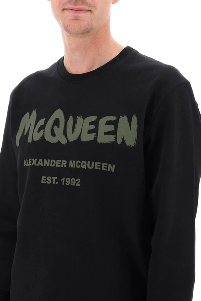 Shop Alexander Mcqueen Mcqueen Graffiti Sweatshirt