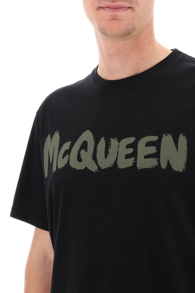 Shop Alexander Mcqueen Mcqueen Graffiti T Shirt