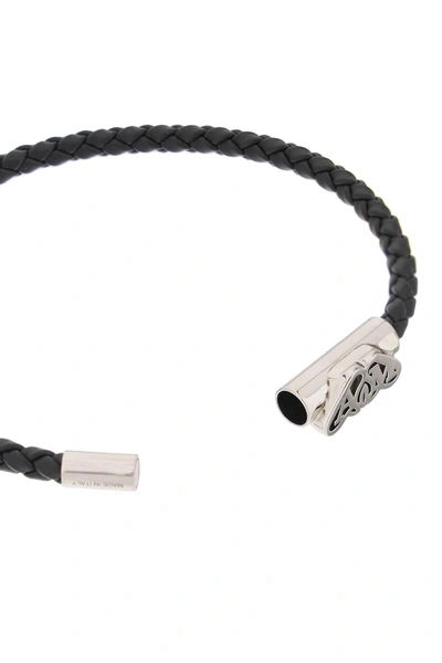 Shop Alexander Mcqueen Seal Leather Bracelet