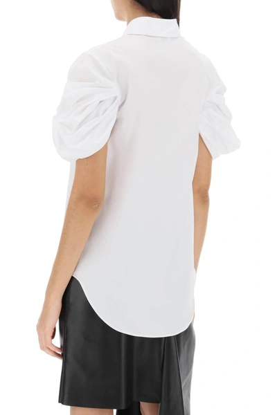 Shop Alexander Mcqueen Shirt With Knotted Short Sleeves