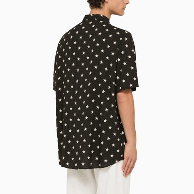 Shop Balmain Black Shirt With Stars