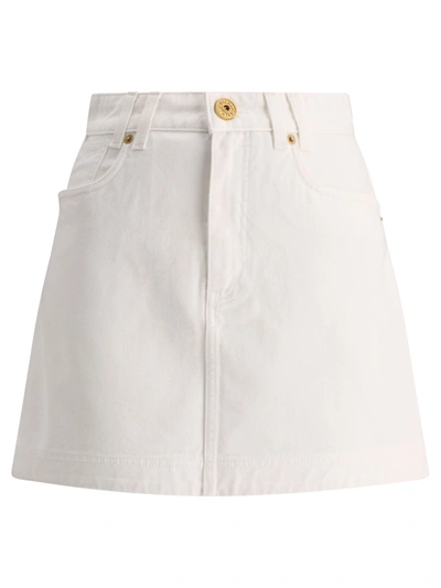 Shop Balmain Denim Skirt