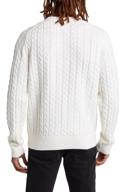 Shop Billionaire Boys Club Signature Appliqué Sweater In Gardenia