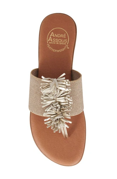 Shop Andre Assous Novalee Sandal In Beige/ Platino