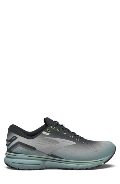 Shop Brooks Ghost 15 Running Shoe In Grey/ Oyster/ Cloud Blue