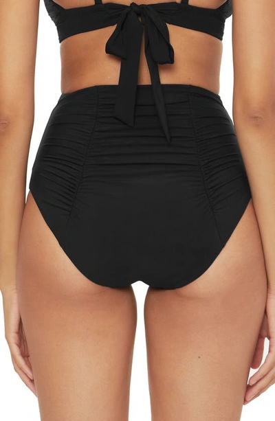 Shop Becca Color Code High Waist Bikini Bottoms In Black