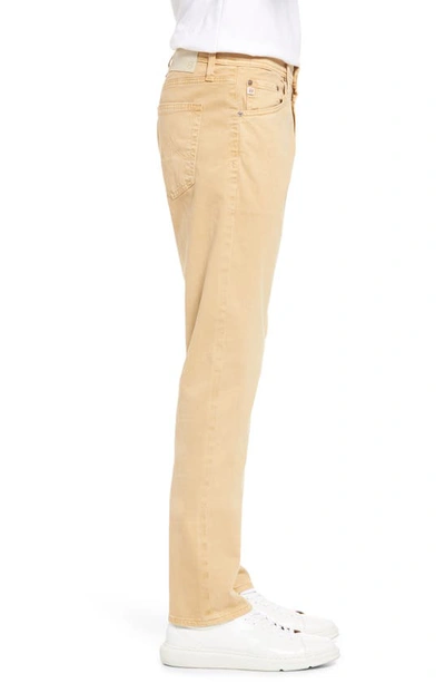 Shop Ag Everett Sueded Stretch Sateen Straight Fit Pants In Sulfur Cali Grain