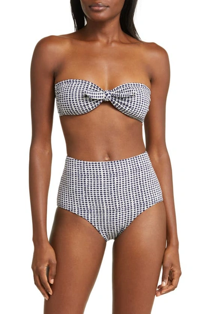 Shop Lemlem Elsi Tie Back High Waist Bikini Bottoms In Sisay Blue