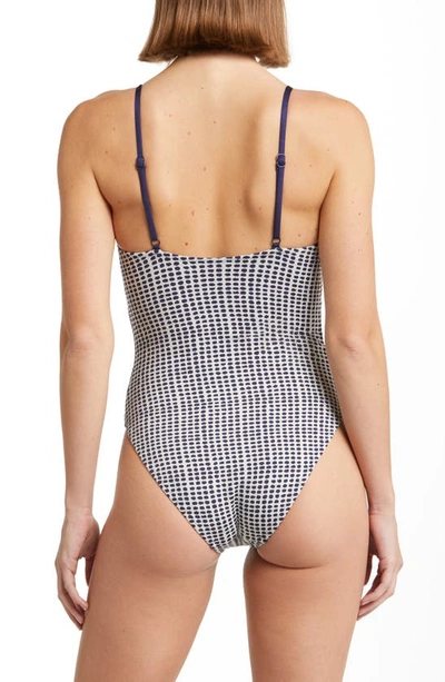 Shop Lemlem Elene One-piece Swimsuit In Sisay Blue