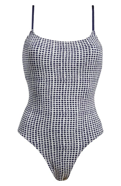 Shop Lemlem Elene One-piece Swimsuit In Sisay Blue