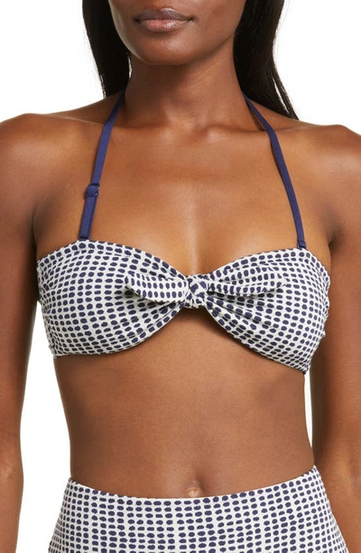 Shop Lemlem Ava Bandeau Bikini Top In Sisay Blue