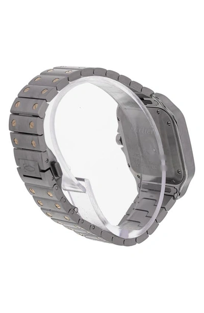 Shop Watchfinder & Co. Cartier  Santos Automatic Bracelet Watch, 40mm In Silver