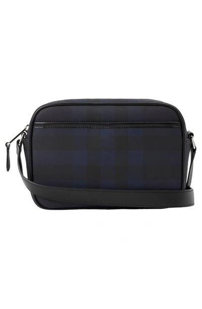 Shop Burberry Paddy Check Coated Canvas Crossbody Bag In Navy