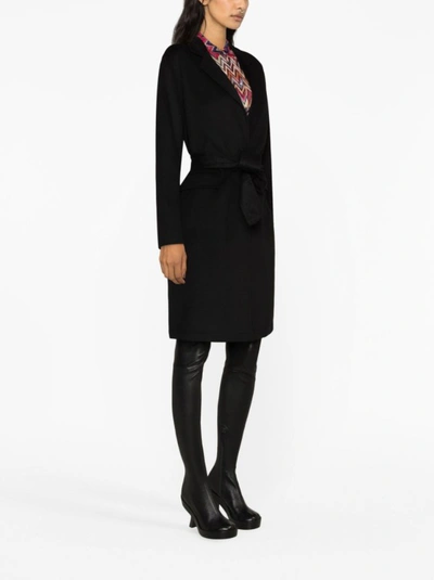 Shop Twinset Black Belted Coats