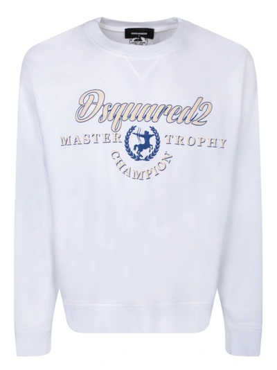 Shop Dsquared2 White Logo Print Sweatshirt