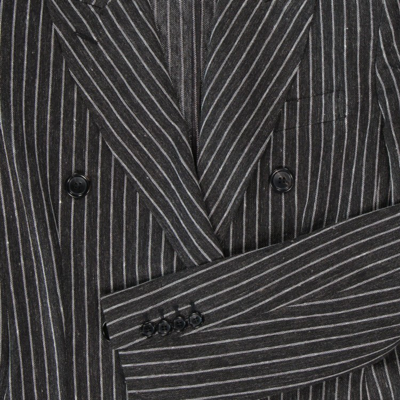 Shop Max Mara Alloro Striped Blazer In Grey