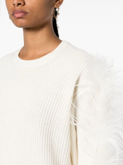Shop Twinset White Ribbed Sweaters