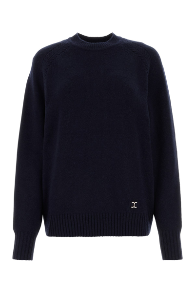 Chloé Chloe Women Midnight Blue Cashmere Blend Oversize Sweater