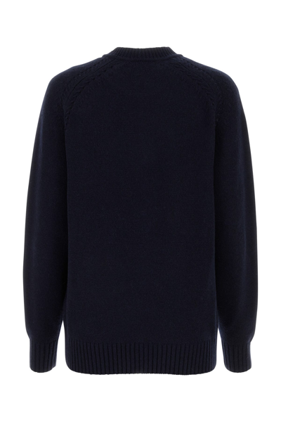 Chloé Chloe Women Midnight Blue Cashmere Blend Oversize Sweater