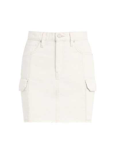 Shop Hudson Women's Viper Cargo Cotton Miniskirt In First Egret
