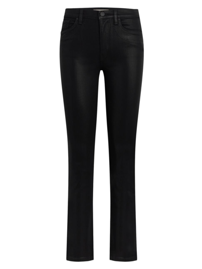 Shop Hudson Women's Barbara Coated Straight-leg Jeans In Black Coated
