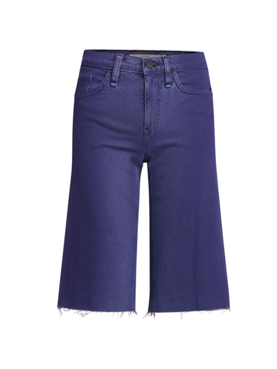 Shop Hudson Women's Freya Mid-rise Skater Shorts In Wisteria Ombre