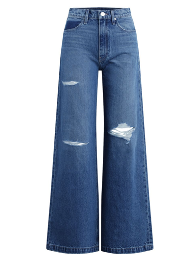 Shop Hudson Women's James Wide-leg Jeans In Ice Destructed