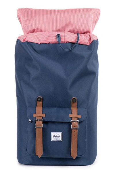 Shop Herschel Supply Co Little America Backpack In Navy