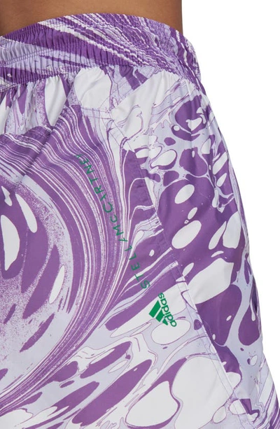 Shop Adidas Originals Stella Mccartney X Adidas Printed Shorts In White Purple