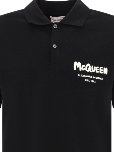 Shop Alexander Mcqueen Alexander Mc Queen Mc Queen Graffiti Polo Shirt