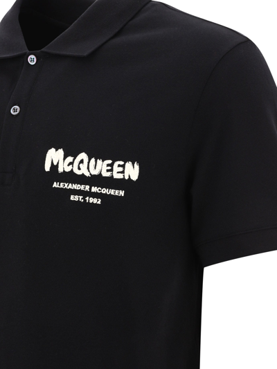 Shop Alexander Mcqueen Alexander Mc Queen Mc Queen Graffiti Polo Shirt