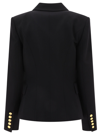 Shop Balmain Double Breasted Wool Jacket