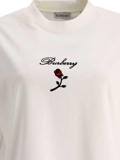 Shop Burberry Rose Cotton T Shirt