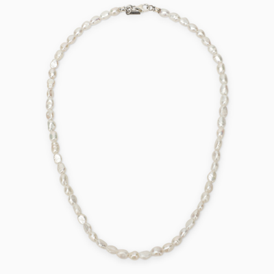 Shop Emanuele Bicocchi 925 Silver Baroque Pearl Necklace
