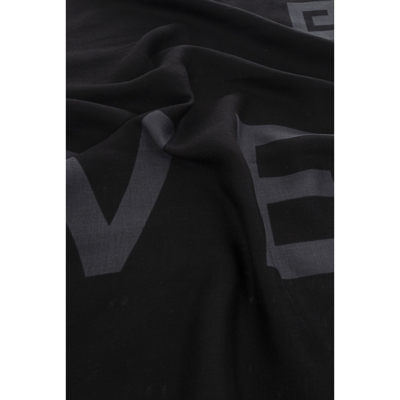 Givenchy Logo Scarf Men In Black