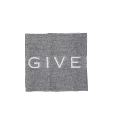 Shop Givenchy Wool Logo Scarf