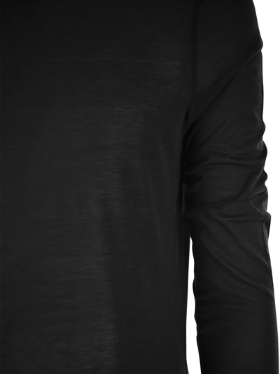 Majestic Crew-neck T-shirt In Silk And Cotton