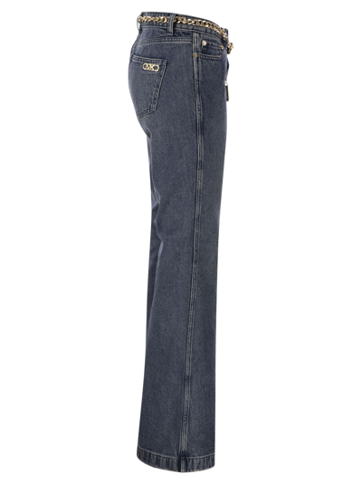 Shop Michael Kors Denim Flair Jeans With Belt