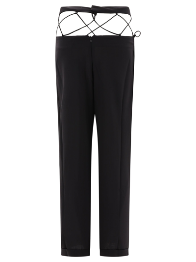 Shop Nensi Dojaka Tailored Trousers With Laced Waistband