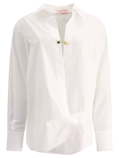 Shop Valentino Blouse With Studs Detail