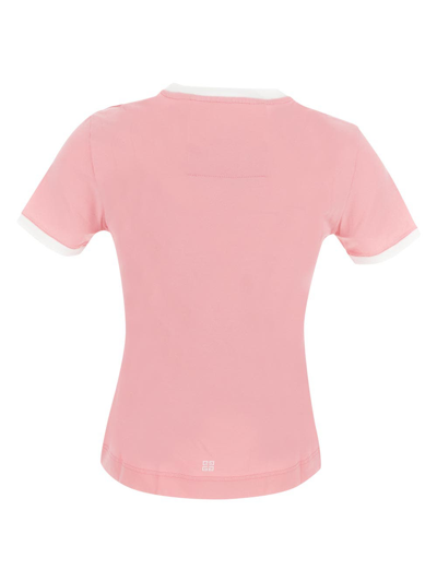 Shop Givenchy Logo T-shirt In Pink