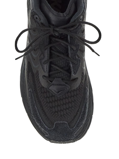 Shop Hoka Clifton Ls Sneakers In Black