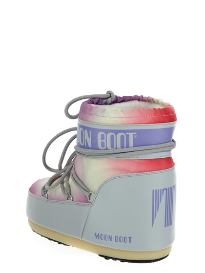 Shop Moon Boot Icon Low Tie Dye In Grey