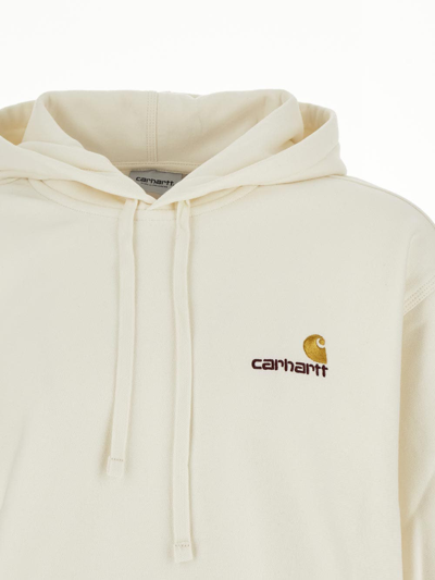 Shop Carhartt Logo Hoodie In White