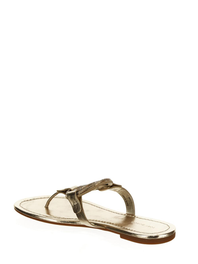 Shop Tory Burch Miller Pave Sandals In Gold