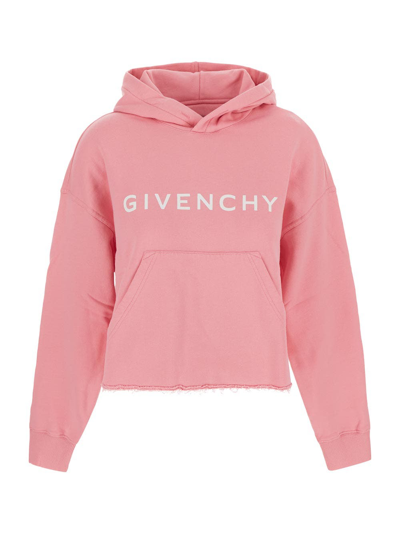 Shop Givenchy Logo Sweatshirt In Pink