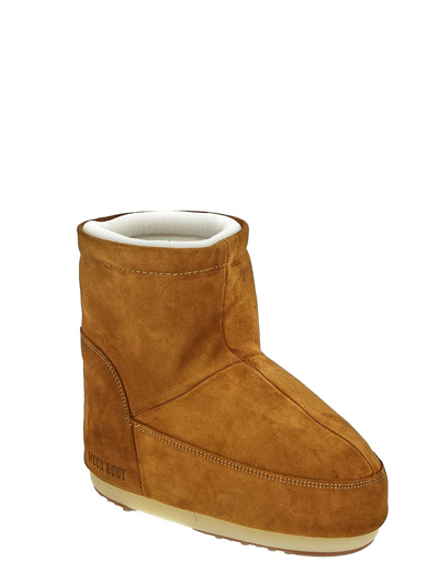 Shop Moon Boot Icon Low Nolace Suede In Beige